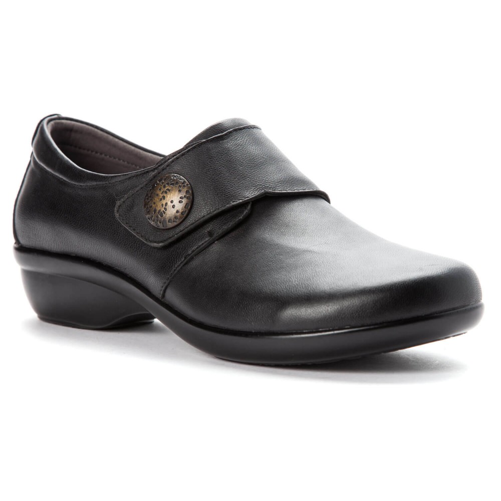 comfortable black loafers women's