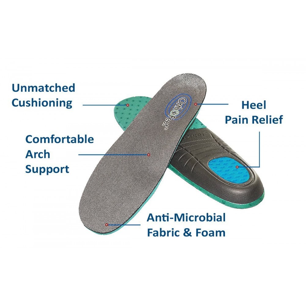 Orthofeet Men's Comfort Gel Insoles Flow Feet