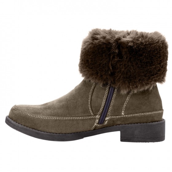 Propet Tabitha - Women's Micro-Fiber Fur Collar Ankle Boots