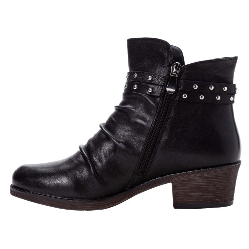 Propet Roxie - Women's Comfort Block Heel Slouched Ankle Boots