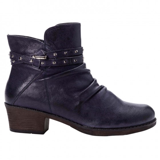 Propet Roxie - Women's Comfort Block Heel Slouched Ankle Boots