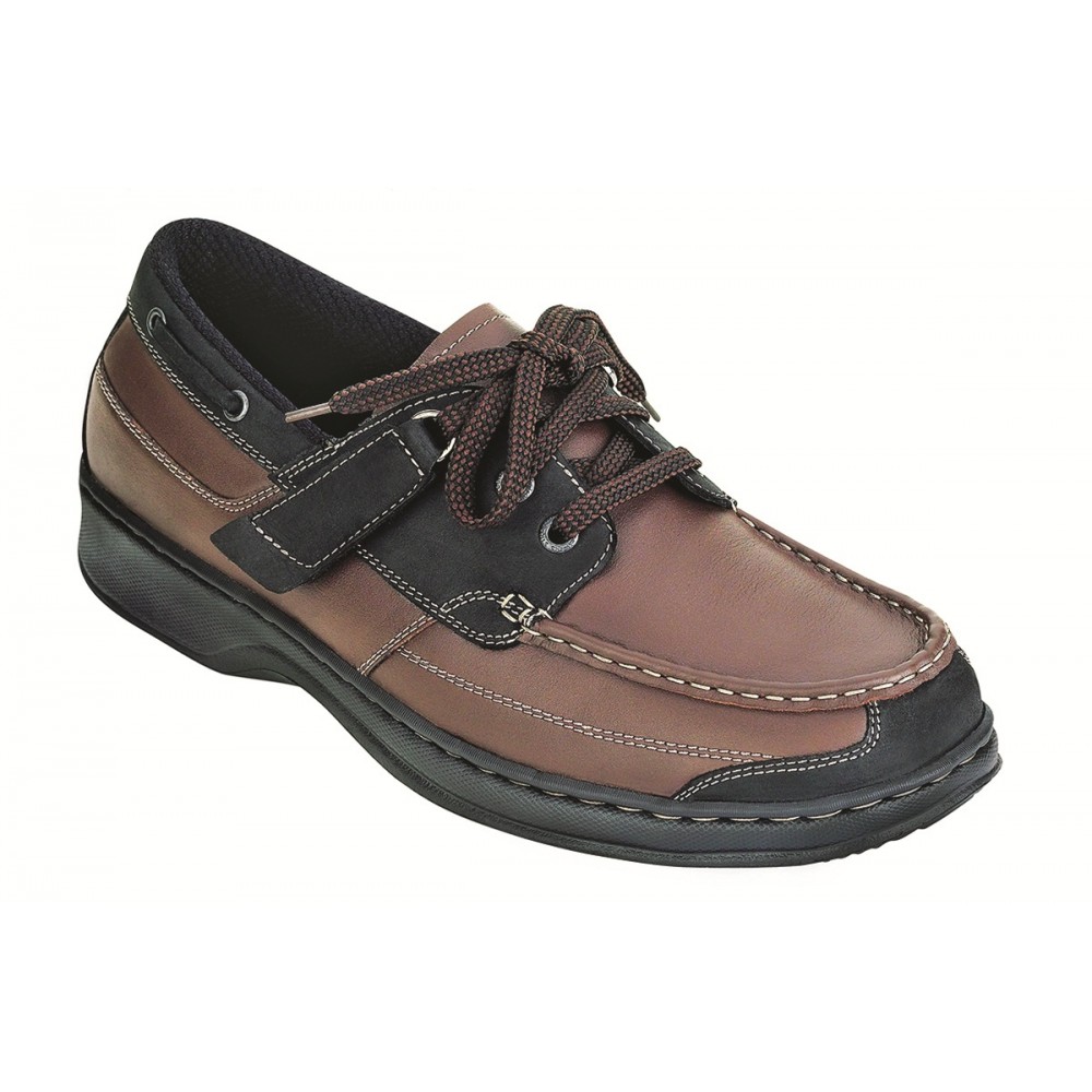 Orthofeet Baton Rouge Men's Orthopedic Boat Shoes Flow Feet Orthopedic Shoes
