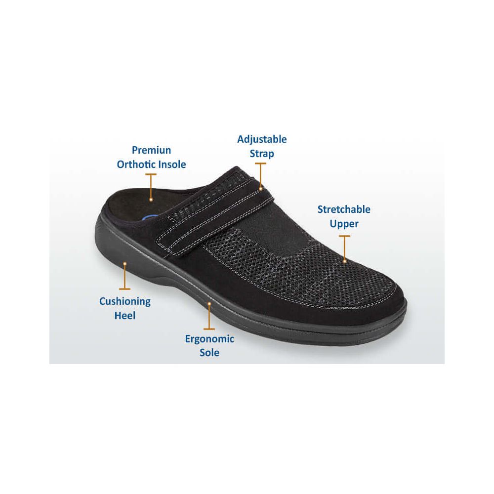 Orthofeet Hudson Men's Comfort Casual Slip-On Shoes Flow Feet