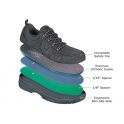 Orthofeet Dolomite - Men's Composite Toe, Slip-Resistant Work Shoes  Black - photo 3