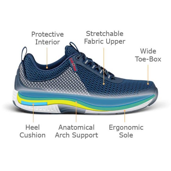 Orthofeet Edgewater - Men's Lightweight Active Shoe | Flow Feet