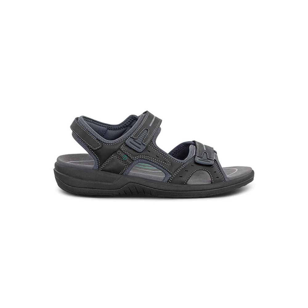 Orthofeet Men Black Gemini 556Sandals.Pre-Owned, Size 7.5 with Adjustable Strap Men main image 2