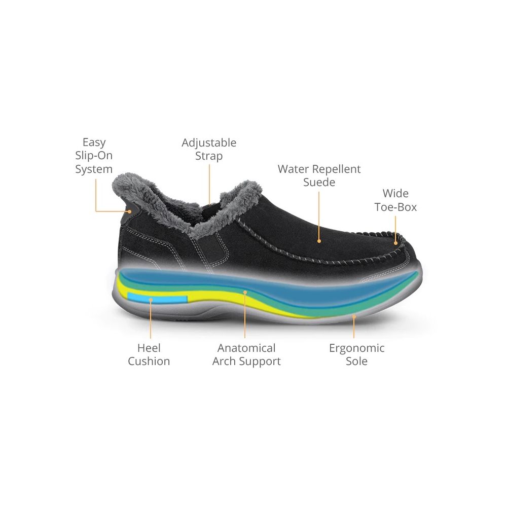 Orthofeet Vito Men's Hands-Free Water-Resistant Slippers Flow Feet