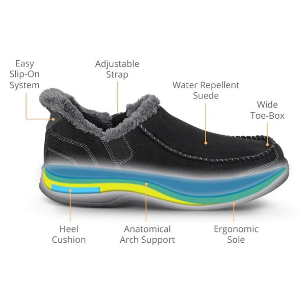 orthofeet men's slippers