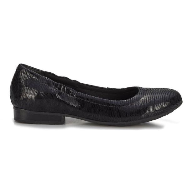 Ros Hommerson Women's Rosita Suede Flats - Grey Combo With Reptile Detailing, Size 6.5 Wide - View #3