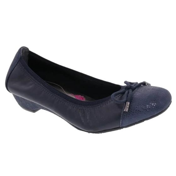 Ros Hommerson Tasha - Women's Flat Leather Dress Shoes Navy Sheep/Iguana - photo 7
