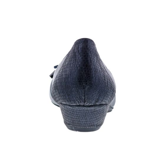 Ros Hommerson Tasha - Women's Flat Leather Dress Shoes Navy Sheep/Iguana - photo 11