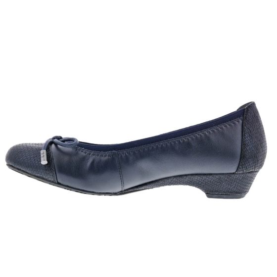 Ros Hommerson Tasha - Women's Flat Leather Dress Shoes Navy Sheep/Iguana - photo 9