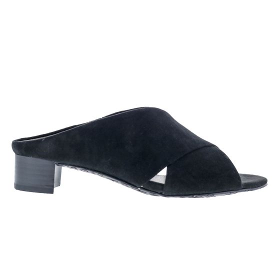 Ros Hommerson Va Va Voom - Women's Slide Dress Sandal Black Suede - photo 4
