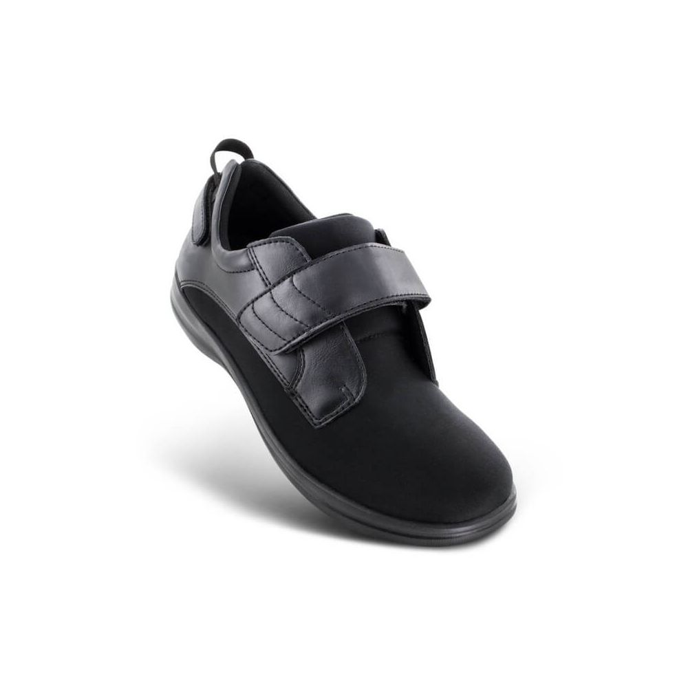 Apex Moore Balance Shoes Model A3200MX115 MBS Men’s Size 11.5 X-Wide Blk Stretch Amazon.com | APEX Men A3200M Black Lycra 9 X-Wide (4E) US  main image 3