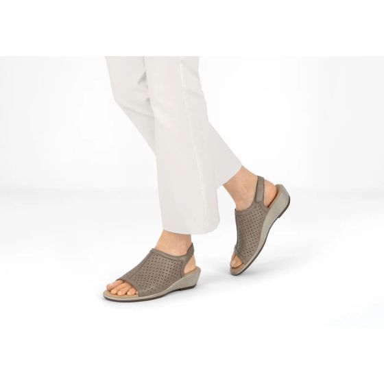 Orthofeet Hazel - Women's Wedge Sandals Taupe - photo 10