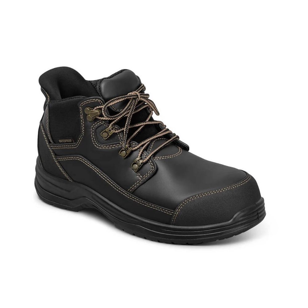 Orthofeet Dalton Men #39 s Hands Free Waterproof Boots Flow Feet