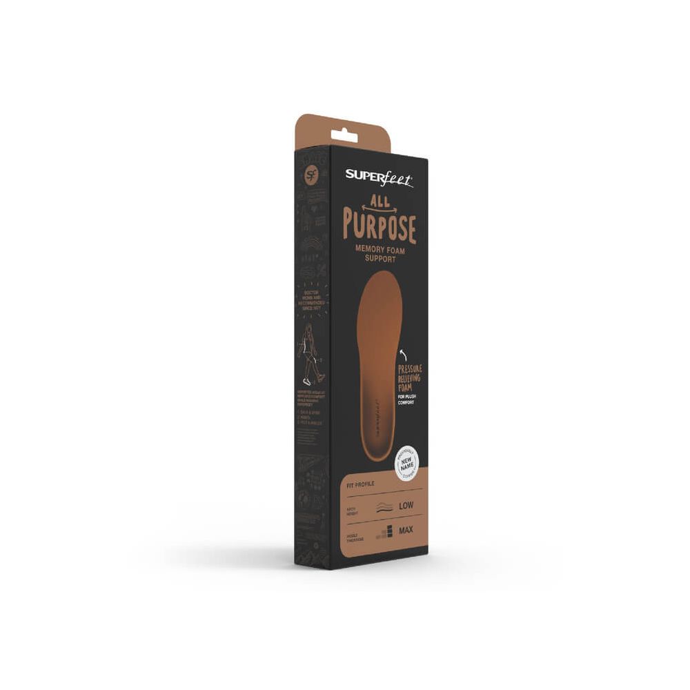 Superfeet All-Purpose Memory Foam Support (Copper) Insoles Flow Feet