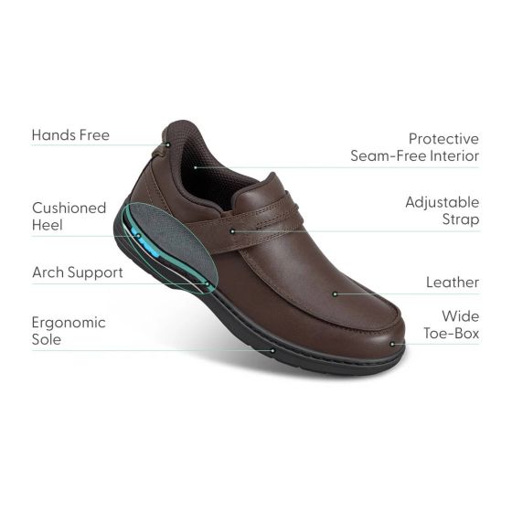 Orthofeet Xavier - Men's Hands-Free Dress Shoes