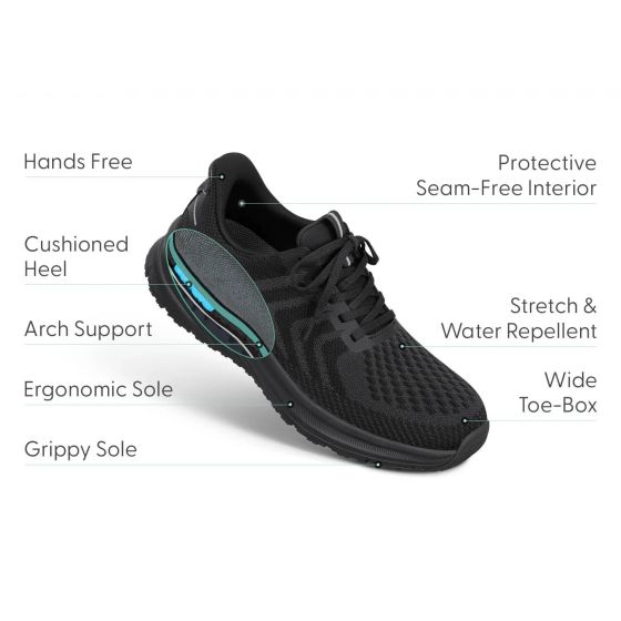 Orthofeet Tilos- Men's Hands-Free Cushioned Sneakers