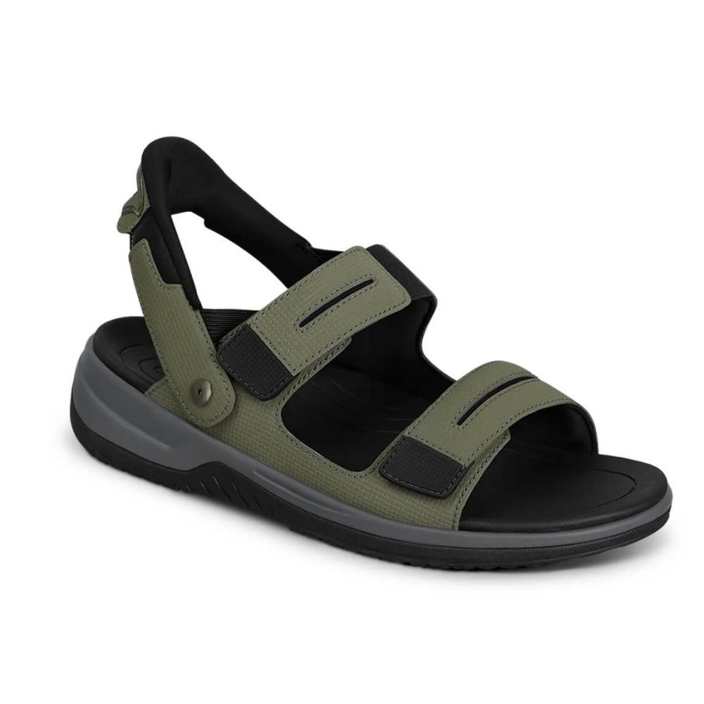 Orthofeet Men\'s Neptune Hands-Free Plantar Fasciitis Gray X-Wide Sandals Size 14 Men main image 4