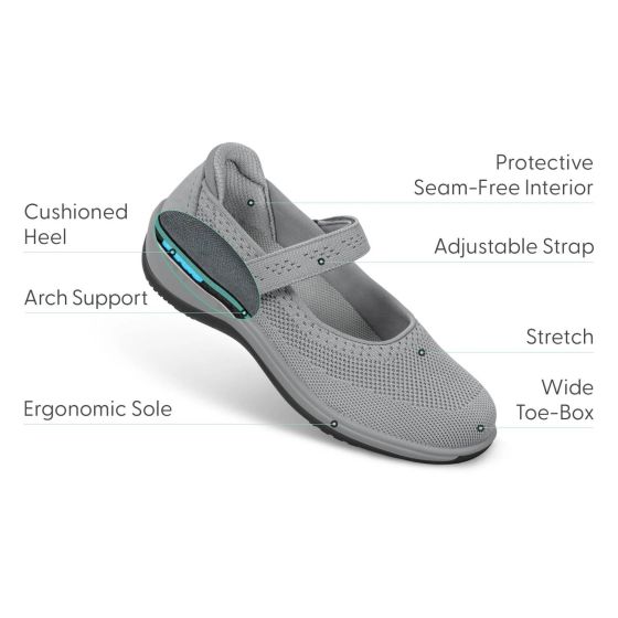 Orthofeet Jessa - Women's Mary Jane Casual Shoes