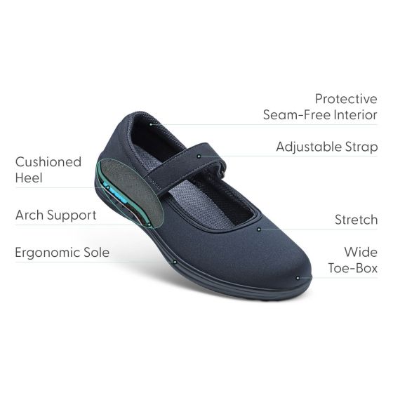 Orthofeet Springfield - Women's Dress Mary Janes Shoes