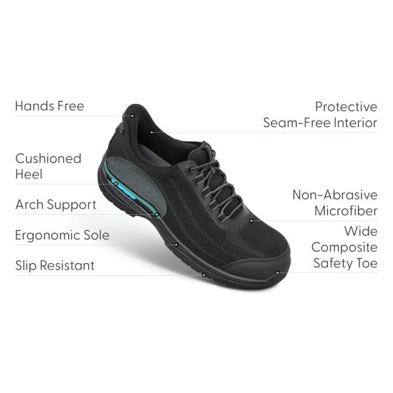 Orthofeet Onyx - Men's Hands-Free Composite Toe Shoes