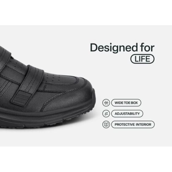 Orthofeet Oak - Men's Double Depth Adjustable Strap Shoes