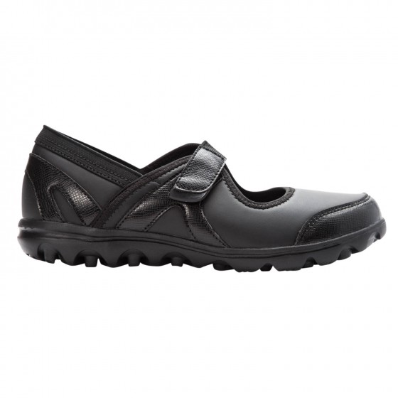 Propét Onalee - Women's Stretchable Mary Jane Shoes All Black Smooth - photo 4