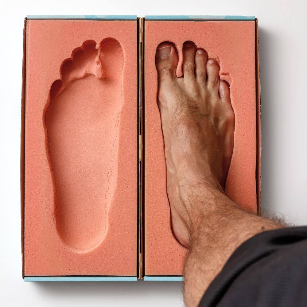 Foam Impression Box Used to Create Custom Orthotics