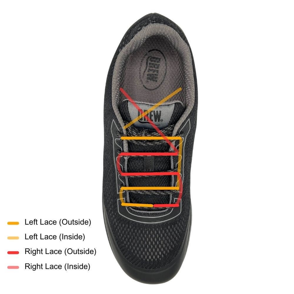 Straight Lace (Bar Lacing) Diagram