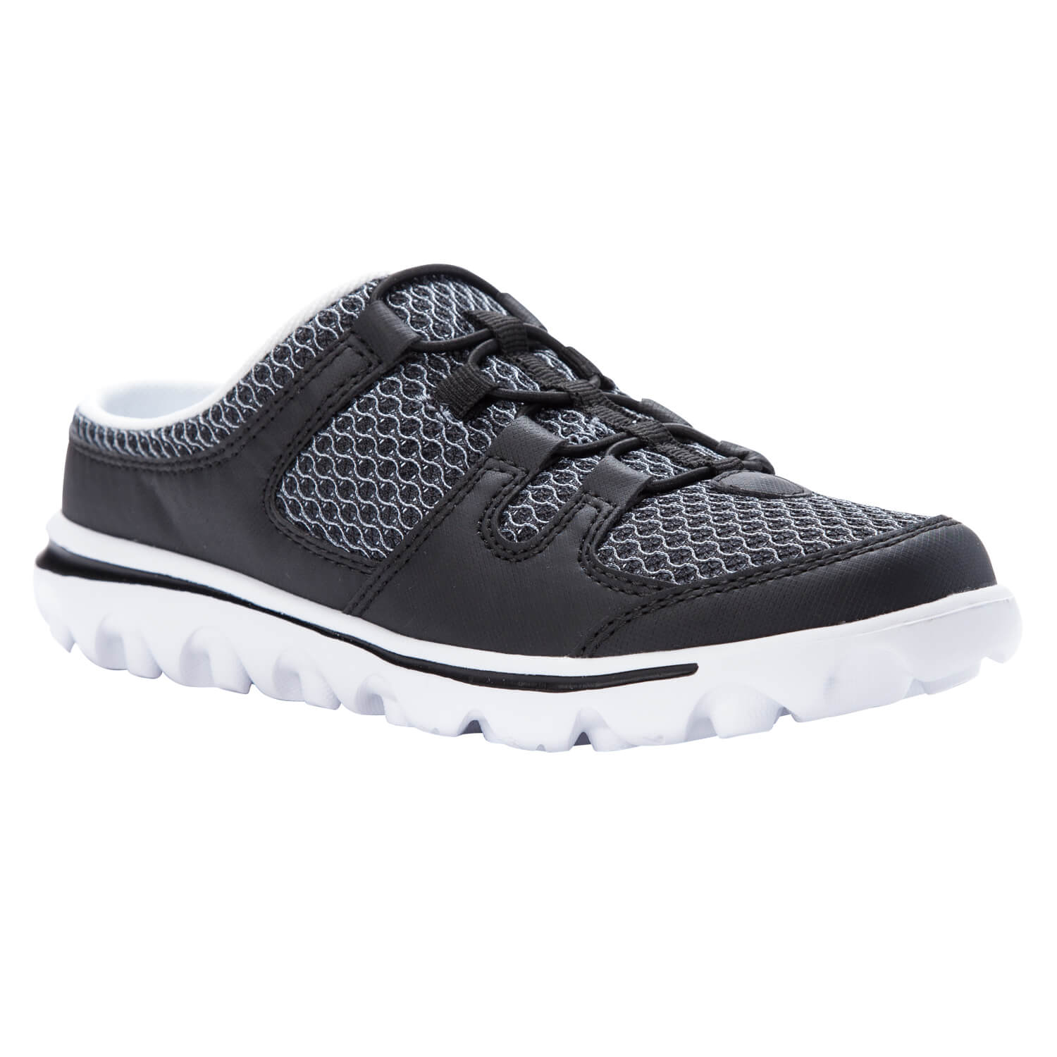 Propet TravelActiv Slide - Women&#039;s Flexible Slide Sneakers (Color: Black - Shoe Size: 8 - W