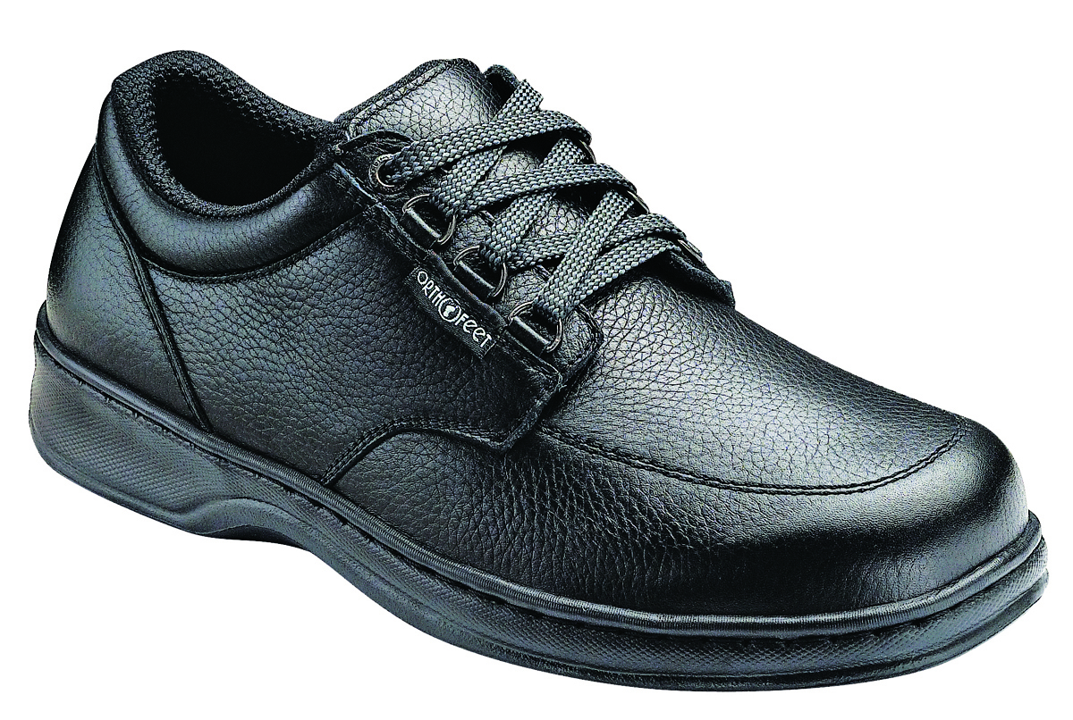 Orthofeet Avery Island 410 Shoes Mens 13 2E Extra Wide Black Leather Ortho Avery Island Orthopedic Shoes For Men main image 2