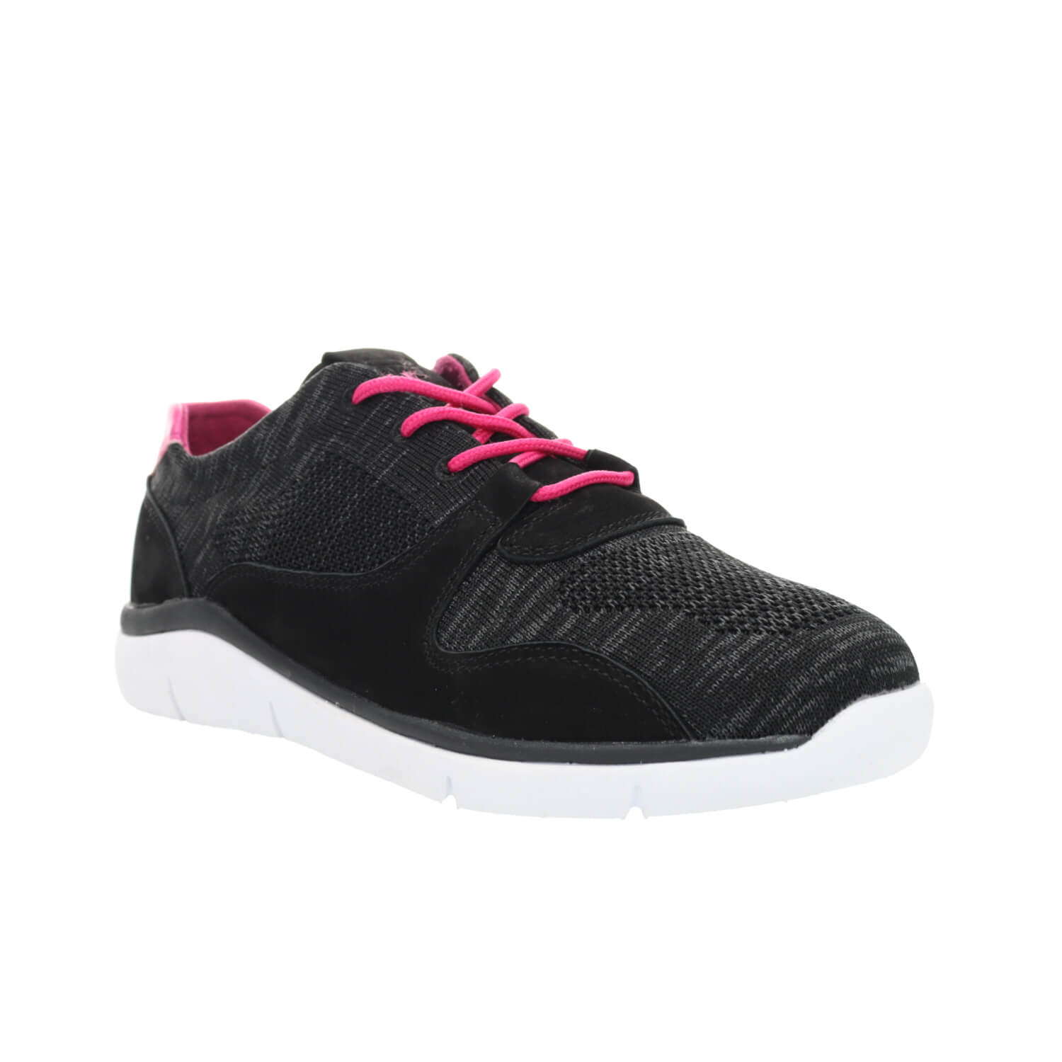 Propét Sarah - Women's Breathable Motion Control Sneakers - Color : Black/Pink, Shoe Siz