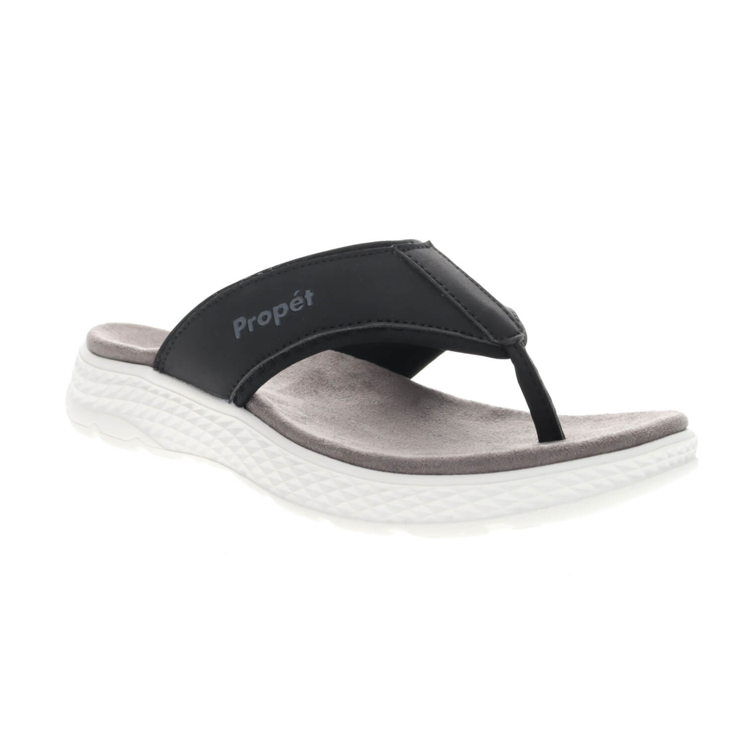 Propét TravelActiv FT - Women&#039;s Water-Friendly Flip-Flop Sandals (Color:  Black - Shoe Size