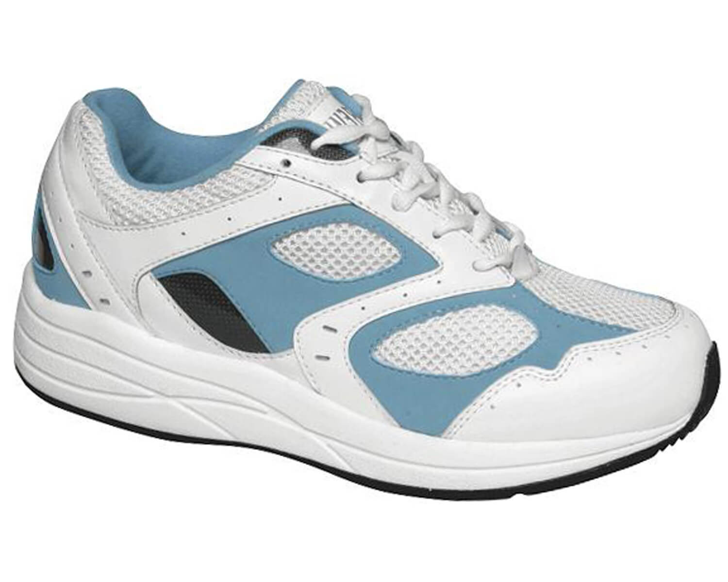 Drew Flare - Women's Orthopedic Athletic Shoes (Color: White/Blue - Shoe Size: 7.5 - Width: WW)