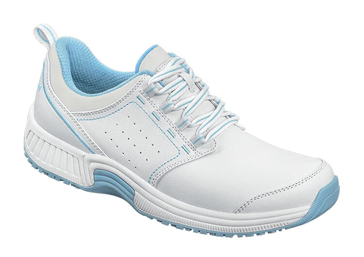 Orthofeet Talya - Women&#039;s Slip Resistant Shoes (Color: White - Shoe Size: 7.5 - Width: M)