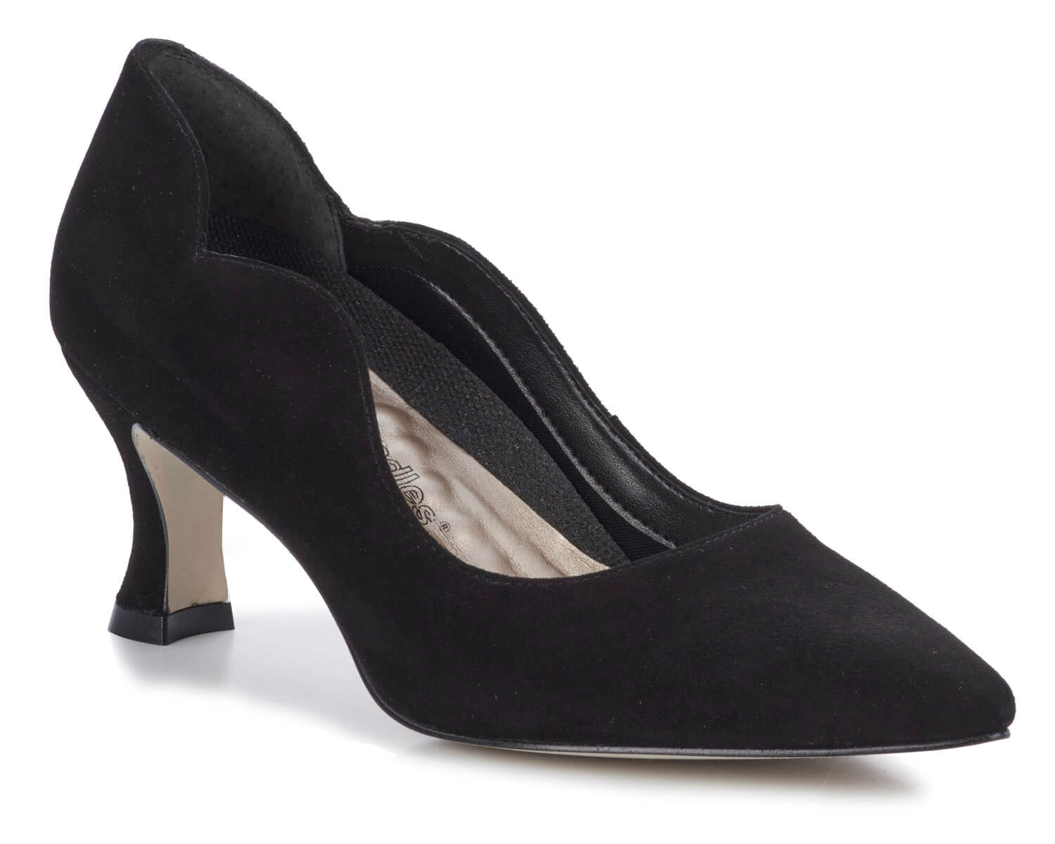 Walking Cradles Wc Selena Women Pump Slip-on Shoes In Black Suede/black Patent, Women's, Size: 9