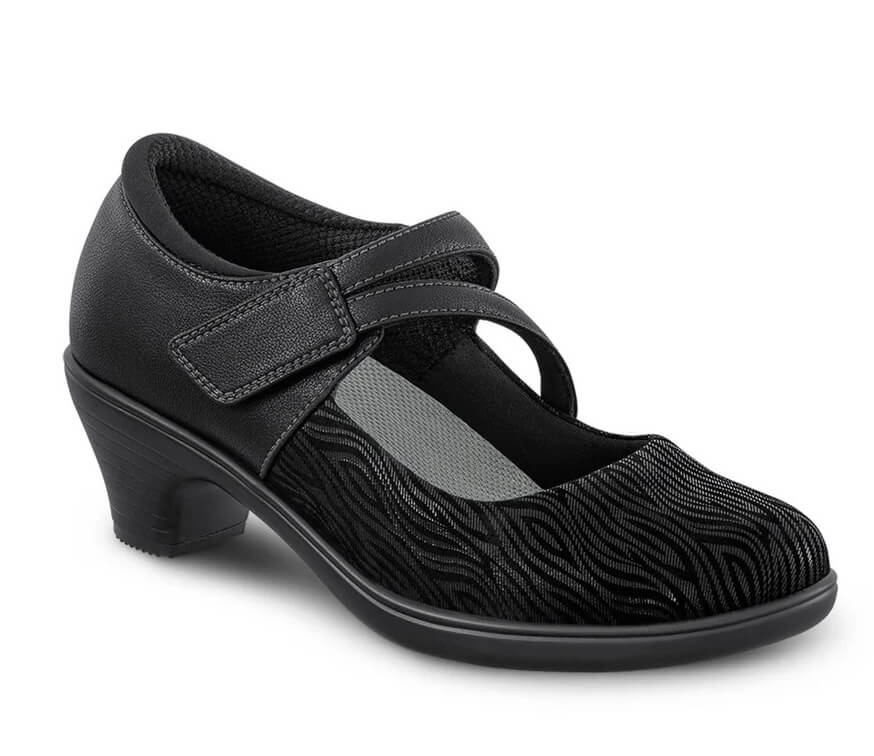 Orthofeet Ella - Women's Dress Heels - Black 9 XW Orthofeet Ella - Women's Dress Heels | Flow Feet