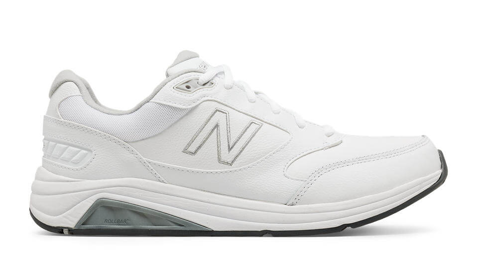 New Balance Leather 928v3 - Men's Comfort Walking Shoes (Version: Lace - Color: White - Shoe Si