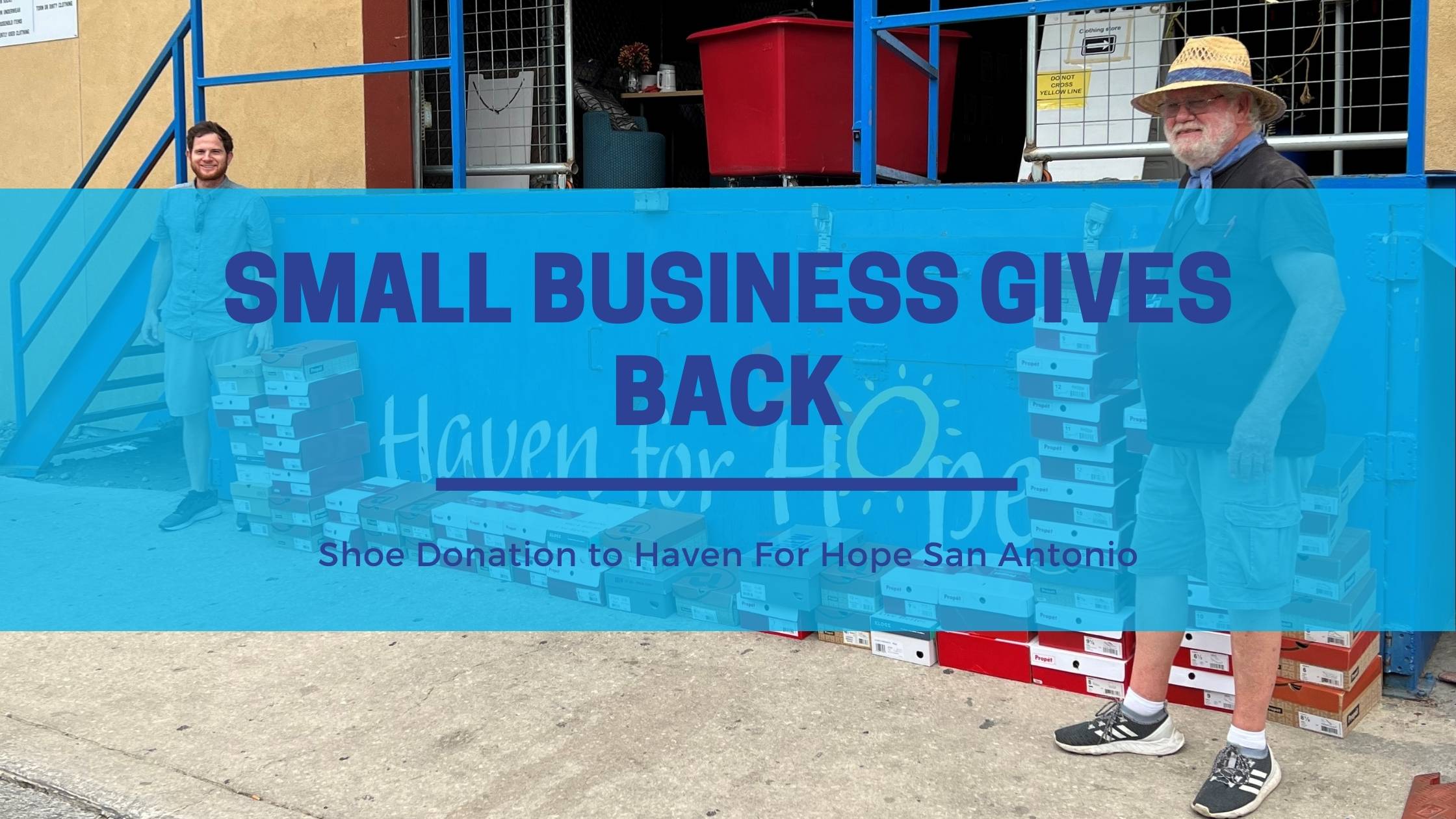 Small Businesses Give Back - Haven for Hope Donation | Flow Feet